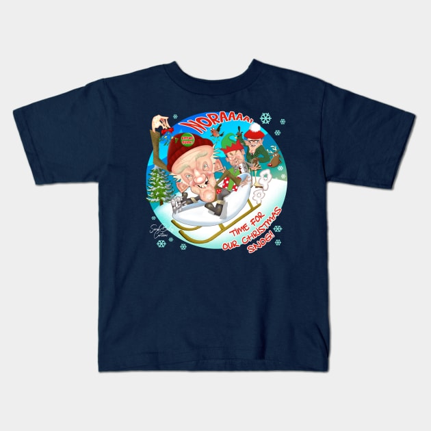 Last of the Summer Wine Christmas Kids T-Shirt by Sarah Bailey TV Cartoons